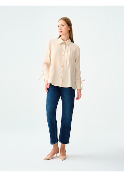 Comfort Straight Comfort Fit Kadın Pantolon Denim