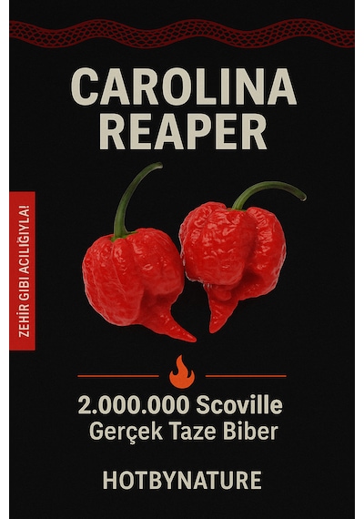 Carolina Reaper Pepper / 2,5 Milyon Scoville - Gerçek Taze Acı Biber