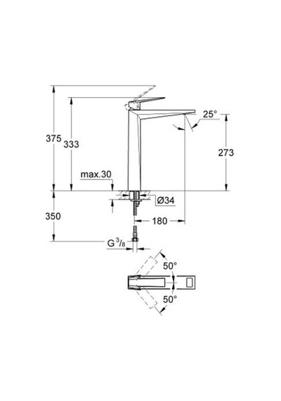 Grohe Allure Brilliant Tek Kumandalı Lavabo Bataryası XL-Boyut - 23114DC0 Antrasit