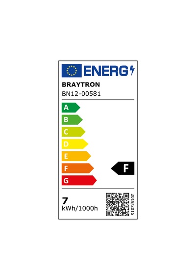 Braytron Lily-c 7w 3-in-1 Krom-siyah Led Aplik Ip44 Mat Siyah