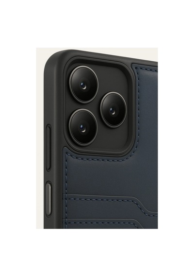 Realme Note 50 4g Kılıf Sara Kartvizitli Deri Kılıf - Lacivert 0.2M-Çok Renkli