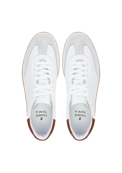 Tamer Tanca Erkek Hakiki Deri Beyaz Sneakers & Spor Ayakkabı 978 300 Erk Ayk Y25 Beyaz Beyaz