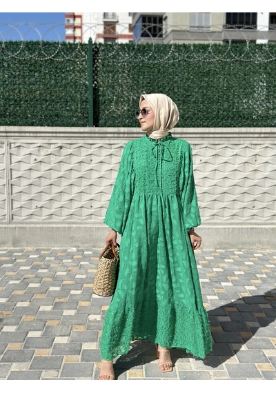 Olla Collection Tüylü Şifon Elbise Benetton