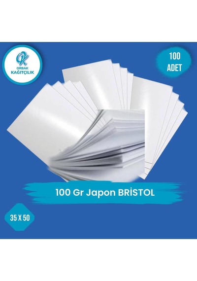 Japon Bristol Kağıt 35x50 100 Gram 100 Adet