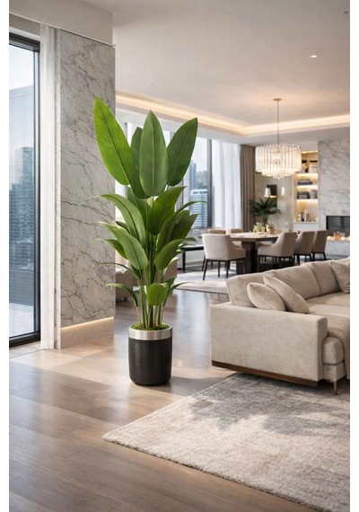 Starliçe 180 Cm Lux Metal Saksı Dahıl Yeşil