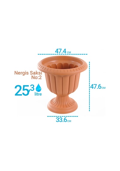 Serinova N002 Nergis Saksı 25.3 Litre | Id1424