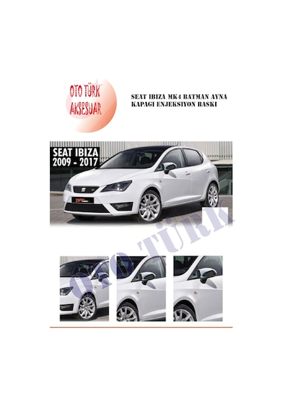 Seat Ibiza Mk4 Yarasa Batman Ayna Kapağı 2008 2017 Piano Black