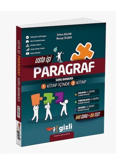 8.Sınıf Usta İşi Paragraf Soru Bankası -  Gizli Yayınları