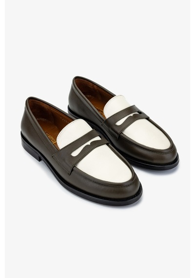 Valmenti Kadın Bej Loafer Ayakkabı 1058 01 Bn Ayk Sk24-25 Hakı/bej Bej