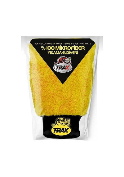 Sogex Oto & Ev Yıkama Ve Cila Eldiveni Mikrofiber Araç Yıkama Eldiveni Sarı