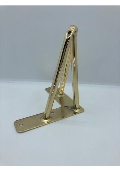 Karakoçaksesuar Metal, 3 Mil 14x12x12 Gold Baza, Koltuk, Mobilya Ayağı (4 Adet)
