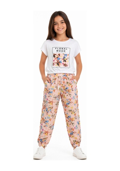 İrem Çocuk Giyim Kız Çocuk Floral Mood Yazı Desenli Tişört Çiçek Desenli Pantolonlu Pudra Renk İkili Takım Pudra İrem Çocuk Giyim Kız Çocuk Floral Mood Yazı Desenli Tişört Çiçek Desenli Pantolonlu Pudra Renk İkili Takım Pudra