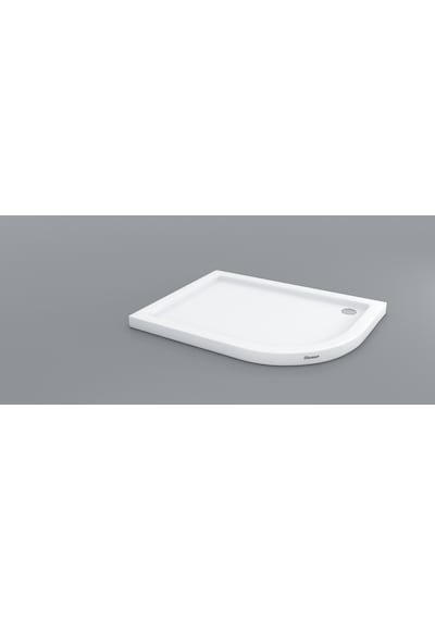 Shower 80X140 Oval Asimetrik Flat Duş Teknesi