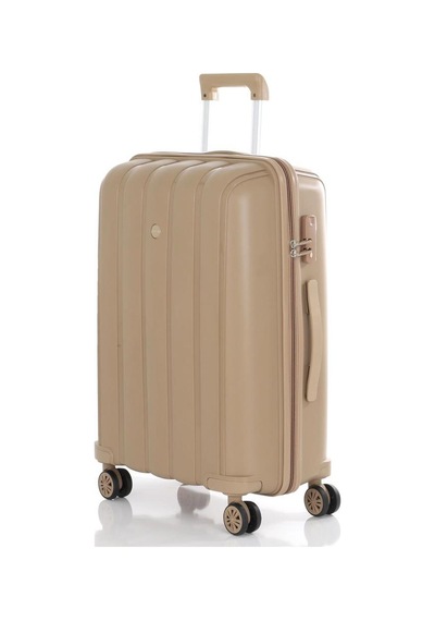 Mçs 3lü Set Kırılmaz Silikon Seyahat Valizi Bavulu V305 Şampanya Vizon