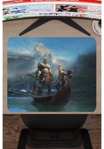 God Of War Kaymaz Dikişli Kauçuk Oyuncu Mousepad V3 - 48x40 Xl Gaming Mouse Pad Fare Altlığı
