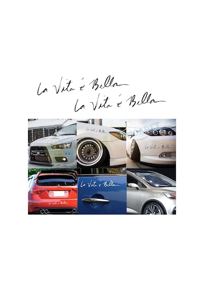 Hayat Güzeldir La Vita E Bella Oto Sticker Etiket Yapıştırma 2 Ad
