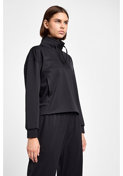 Lescon Kadın Antrenman Yarım Fermuarlı Sweatshirt 25b-2052 Siyah