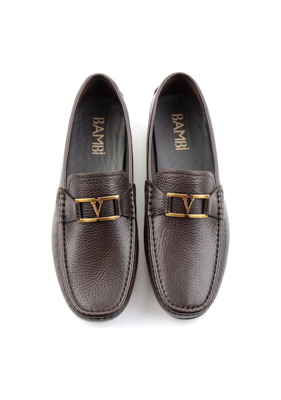 Kahve Hakiki Deri Erkek Loafer Ayakkabı E01648599440