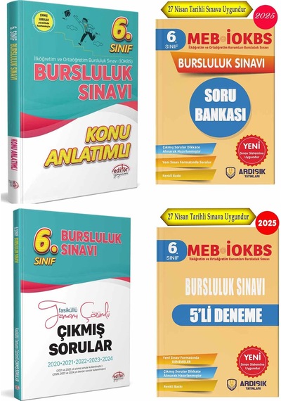 Editör Yayınları 6. Sınıf Bursluluk Sınavı Konu Anlatımı Soru Bankası Deneme Ve Çıkmış Soru Seti
