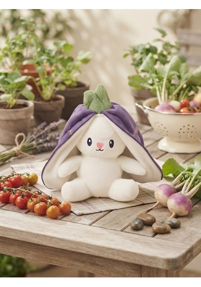 Peluş Meyveli Tavşan -55 Cm Mor