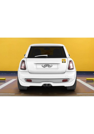Bay Etiket Bob2 Arabada Bebek Var Sticker