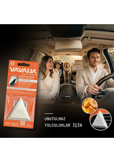 Vavana Araba Klima Kokusu 3'lü Set - Trio Oto Kokusu Bpa & Sıvı İçermez 45 Gün Etkili Set-1
