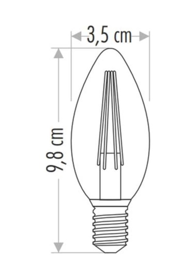 Cata 4w Led Filament Buji Ampul Günışığı E14 Ct-4066g