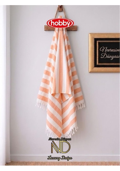 Stripe Somon Plaj Hlusu 70x140 - Evori-867120 Renkli