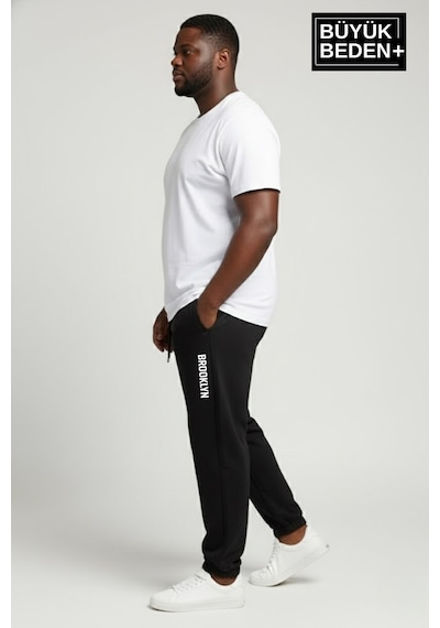 Süperlife Erkek Büyük Beden Brooklyn Baskılı Paça Lastikli Jogger İnce Eşofman Altı Spr26bea951-2 Siyah Süperlife Erkek Büyük Beden Brooklyn Baskılı Paça Lastikli Jogger İnce Eşofman Altı Spr26bea951-2 Siyah