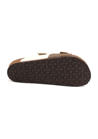 Fly Soft S903 Poli Hafif Taban Çift Toka Erkek Terlik Bej Kahve Bej Kahve