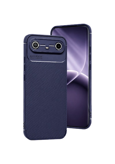 Uryport Tecno Spark Slim 5g Auto Focus Karbon Kapak - Lacivert