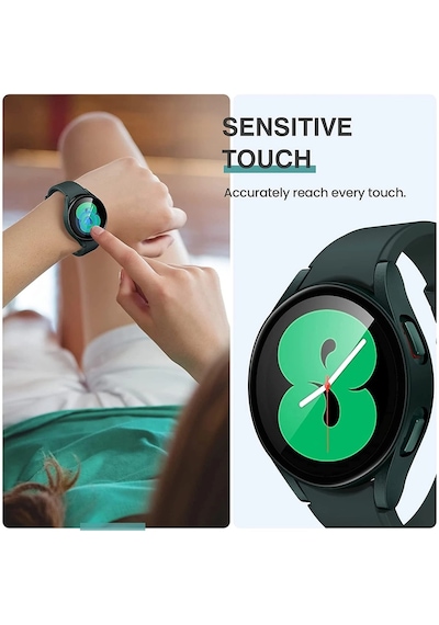 Samsung Galaxy Uyumlu Watch 4 Seri 44Mm Ekran Ve Kasa Koruyucu Sert Pc