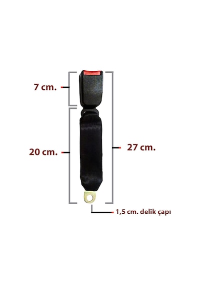 Oto Emniyet Kemeri 3 Nokta Otomatik Bez Kollu 1 Takım 2 Adet