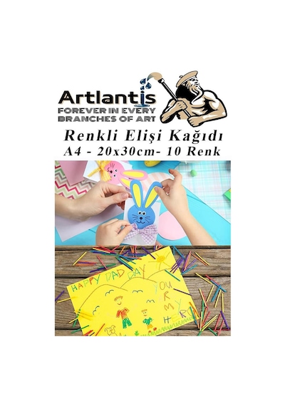 Elişi Kağıdı A4 10 Renk 10 Paket El İşi Kağıdı 10 Lu Kreş Ana Sınıfı Okul Öncesi Sınıf Malzemesi