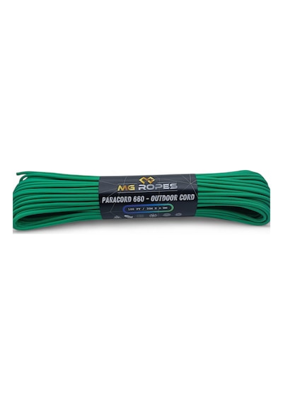 Mg Ropes Bileklik Ve Outdoor Polyester Paracord İp 4 Mm 660 Lb 30 Metre Çim Yeşili (10 Çekirdek)