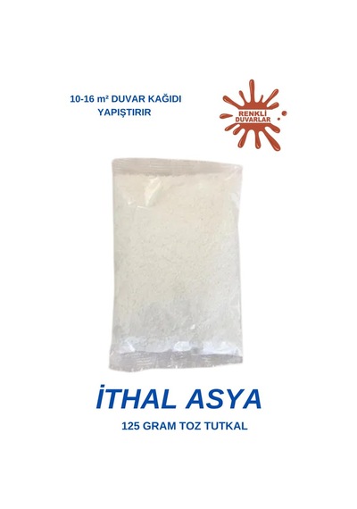 125 Gram Duvar Kağıdı Toz Tutkal 1 Adet İthal Asya Güçlü Yapışkanlı Tutunma Tutkal