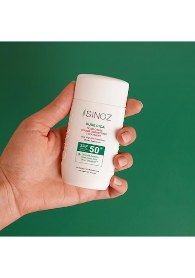Sinoz Spf50 Pure Cica Anında Ton Eşitleyici Sıvı Yüz Güneş Kremi 50ml