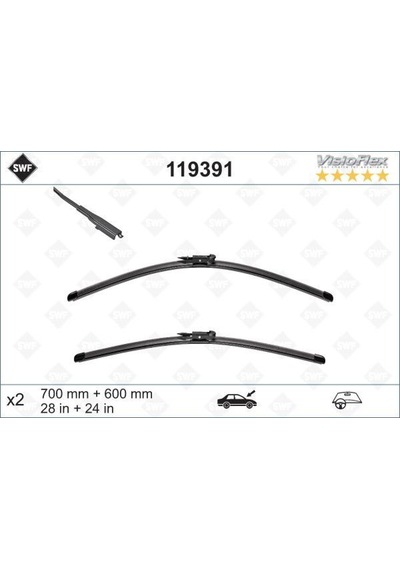 Silecek - 953 - 70 60cm Flatblade-muz Tipi C4 - Spt-gld - 04 574322