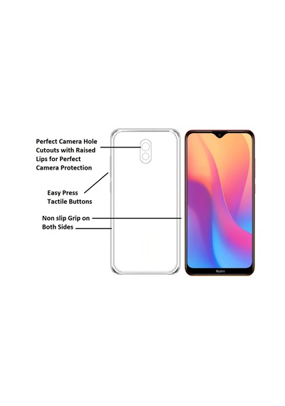 Adige Xiaomi Redmi 8a Kılıf Kamera Korumalı Süper Silikon