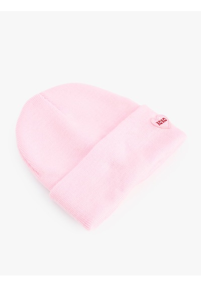Koton Kalp Nakışlı Katlı Kaşkorse Bere Pembe 7wkg50062aa Gül