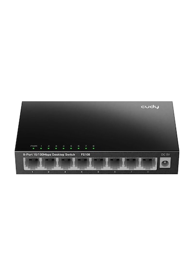 Cudy Fs108 8port 10/100mbps Duvar Montajlı Metal Masaüstü Switch