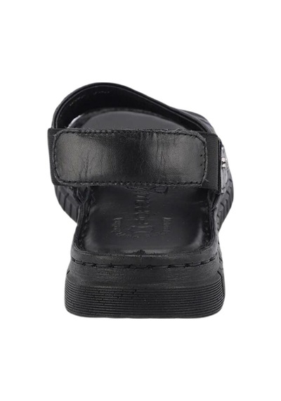 Forelli 38507 Alice-g Siyah Kadın Comfort Deri Sandalet 001