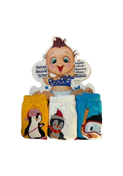 3'lü Alıştırma Külodu 3'lü Sporcu Penguenler