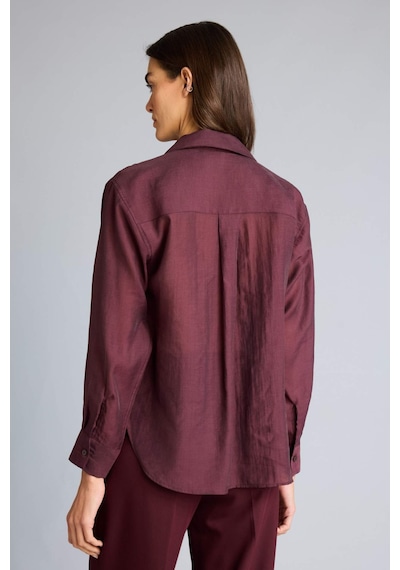 Defacto Oversıze Gömlek Yaka Modal Uzun Kollu Gömlek G9783ax26spbr171 Bordo-br171