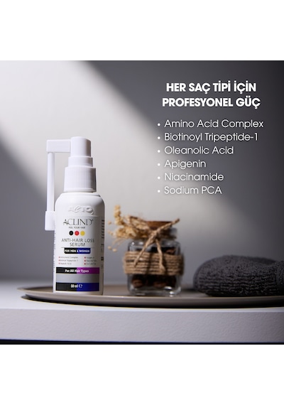 Aclind Anti-hair Loss Serum For Men & Women Saç Ve Saç Derisi Bakım Serumu 50 Ml