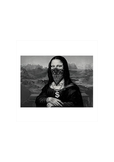 Mona Lisa Ve Para Tasarım Mdf Tablo