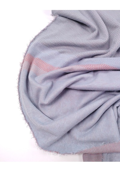 Mavi Gri Pembe Enine Çizgili Pano Desen Jakarlı İnterlok Kumaş Hırkalık & Kazaklık 150x100cm Her Pano -12381 Mavi,gri,pembe