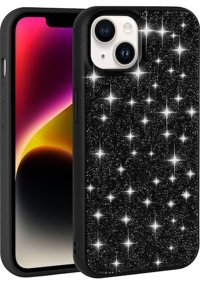 Apple Uyumlu iPhone 13 Parlak Taşlı Tasarım Pırlanta Csk Zore Kılıf-pembe