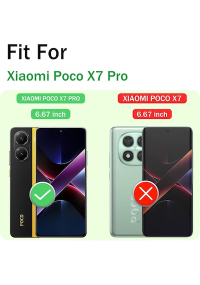 Xiaomi Poco X7 Pro İle Uyumlu Kılıf Magnetik Standlı Kamera Korumalı Sürgülü Kapak Kirmizi