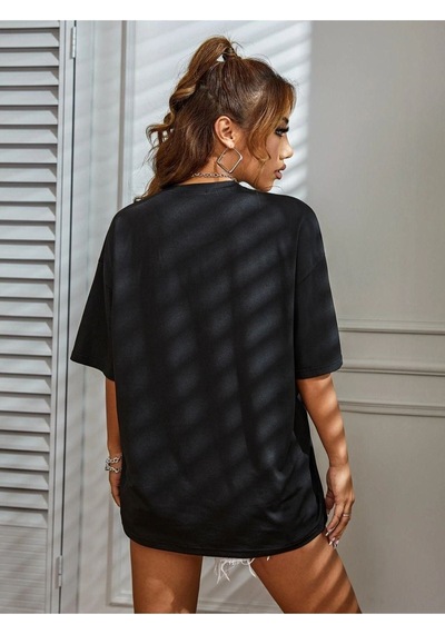 Unisex Los Angeles 91 Baskılı Oversize T-shirt 001